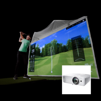 HomeCourse ProScreen with golf projector