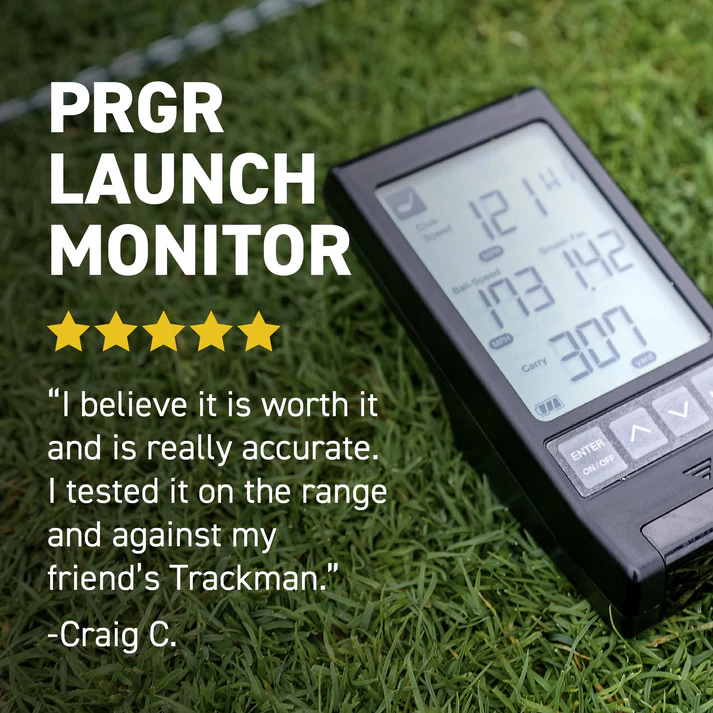 SuperSpeed Tour Speed Pro Training Bundle focusing on the PRGR launch monitor testimonial