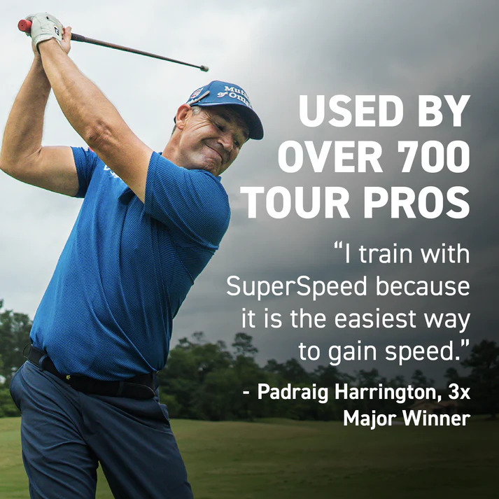 SuperSpeed Tour Speed Pro Training Bundle testimonial from Padraig Harrington